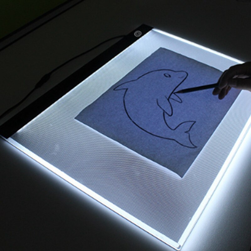 Dimmable A4 Size Led Light Pad Tablet Eye Protection Copy Board Diamond Embroidery Drawing Tablet Kids US Plug