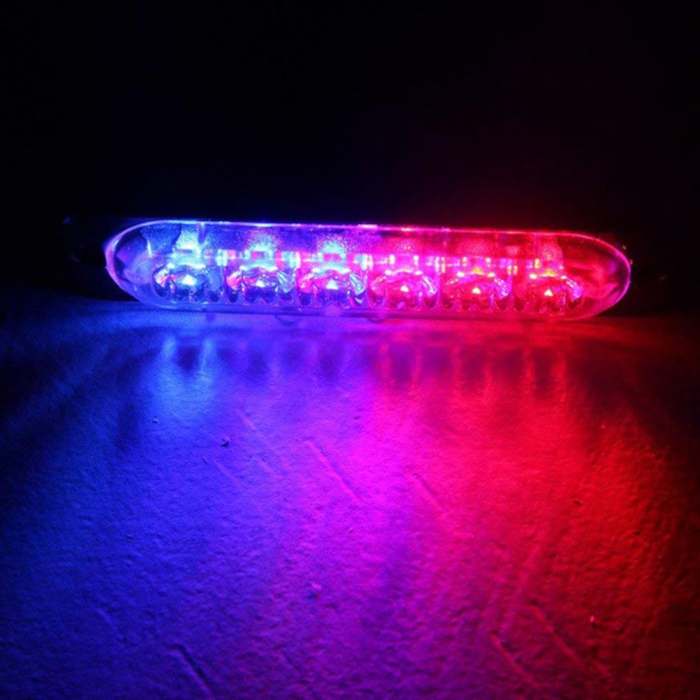 6 LED Auto Strobe Waarschuwingslampje met Synchronisatie 12-24 V politie Emergency Flashing Lightbars Surface Mount Waarschuwing Gevaar lamp