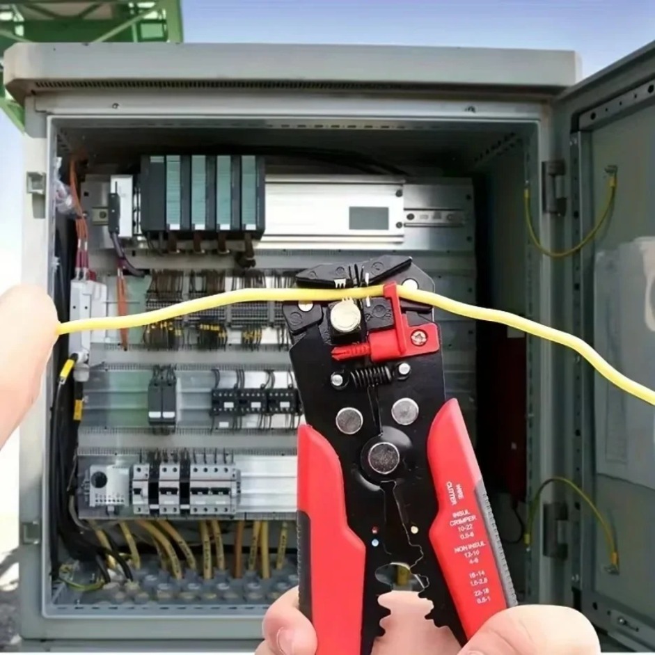 Alicates pelados multifuncionales para corte de Cable, Terminal de engarzado, herramienta manual automática de alta precisión, cortador de cables
