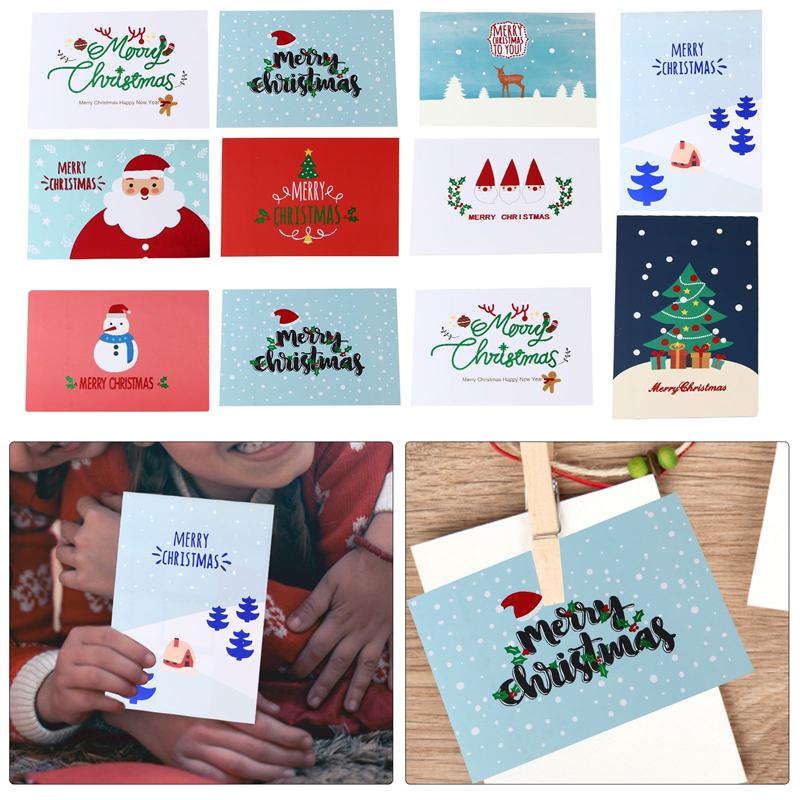 18Pcs Merry Christmas Greeting Cards Paper Cards Year Cards Year Party Cards Cards