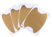 4Pcs/Set Carbon Fiber Car Door Sticker Scratches Resistant Cover Auto Handle Protection Film Exterior Styling Car Accessories: Gold