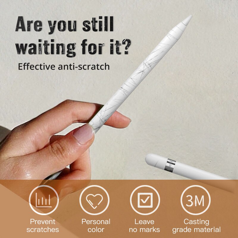 Bescherm Sticker Voor Apple Potlood 1 2 Leuke Skin Krasbestendig Creatieve Stickers Geen Spoor Stylus Pen Film Cover