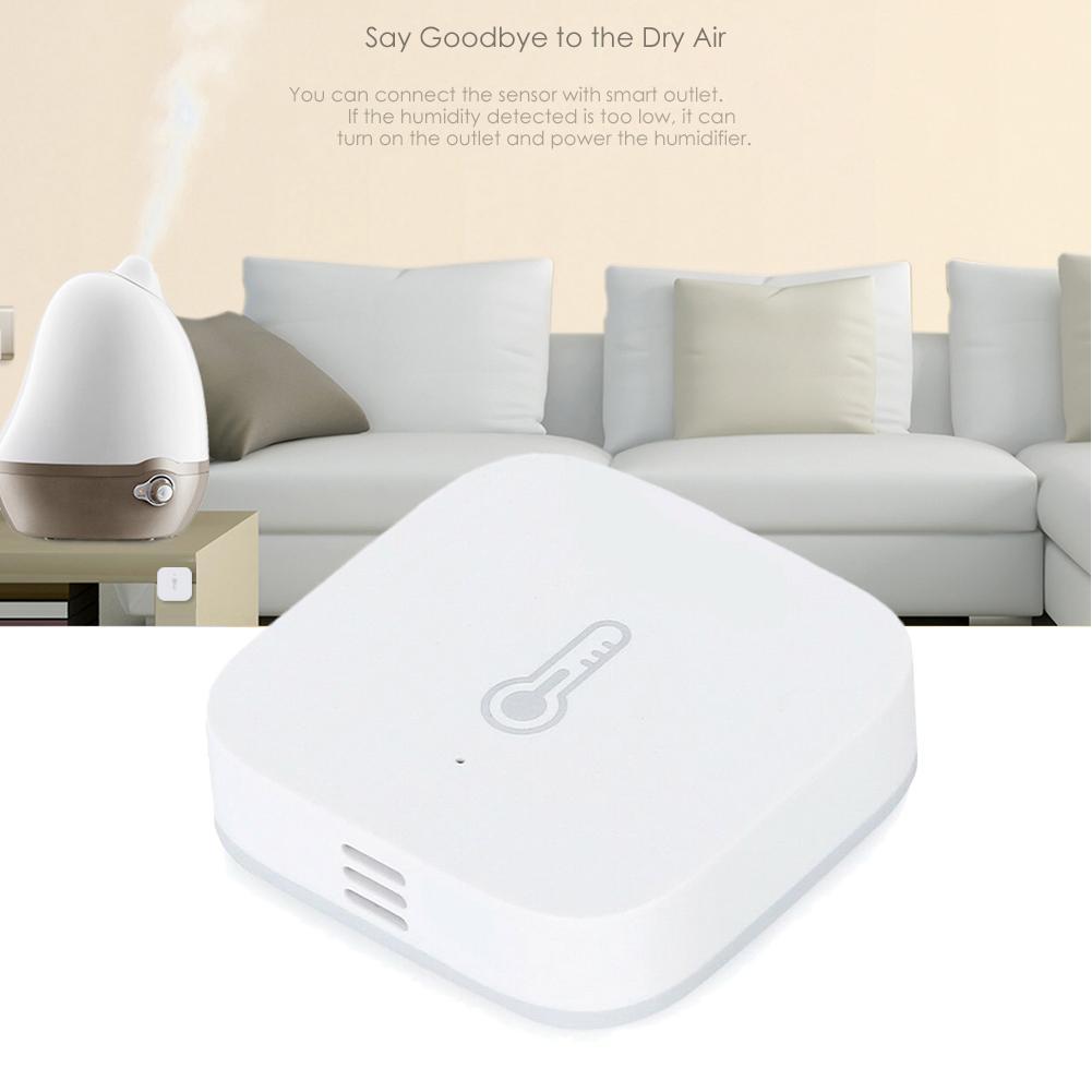 Smart Temperature Humidity Sensor ZigBee Wifi Wireless Work With Andriod Wall Humidity Sensor Humidity Sensors For Home Use