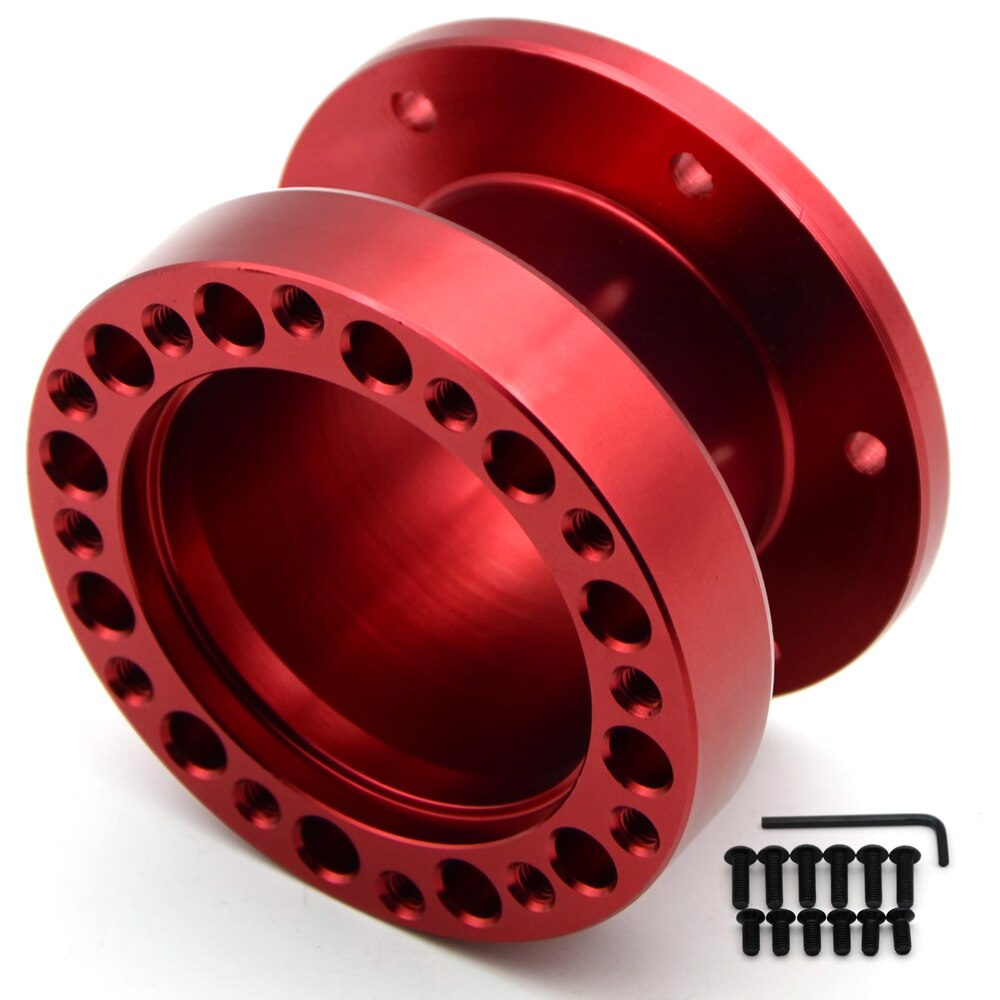 Espaçador universal do cubo do volante 51/76/101mm roda de direção hub chefe kit adaptador espaçador vermelho