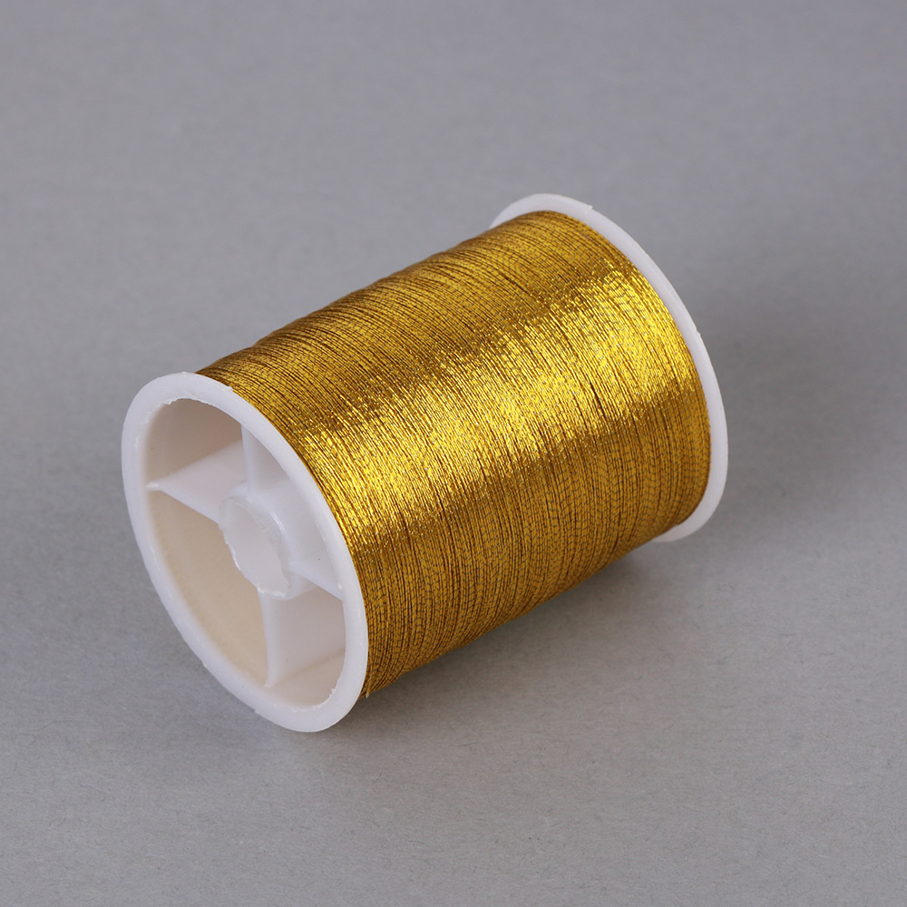 Gold/Silver 100m Durable Overlocking Sewing Machine Threads Polyester Cross Stitch Strong Embroidery Wire Sewing Supplies