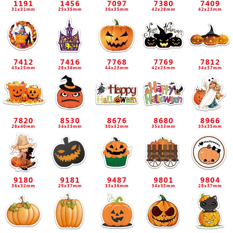 Diy askartelutarvikkeet halloween-painetut tasaselkäiset tasomaiset hartsit 30 kpl. pr -1191-9804