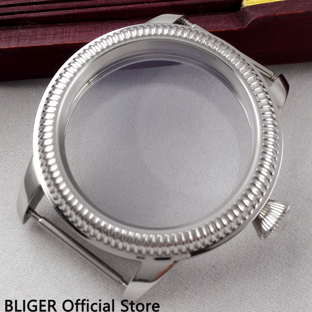 BLIGER 44mm Edelstahl Uhr fallen passen Für und 6497 6498 Handaufzug Bewegung C6