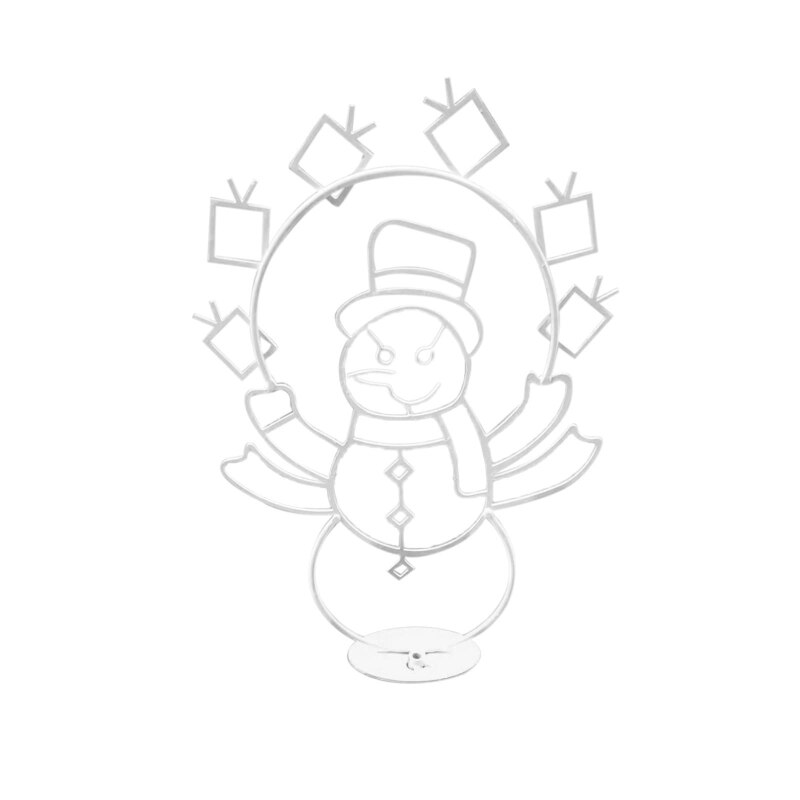 Christmas Fun Animated Snowball Fight Light String Outdoor Garden Snow Glowing Decorative Frame Winter Christmas Decor D5QA: A snowman