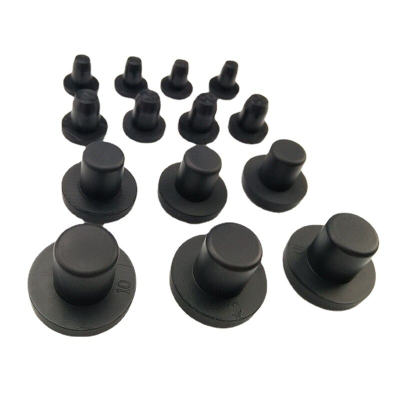 Round Solid Rubber Seal Hole Plugs High Temperature Resistance T Type Silicone Hole Caps Dust-proof Gasket Blanking End Caps