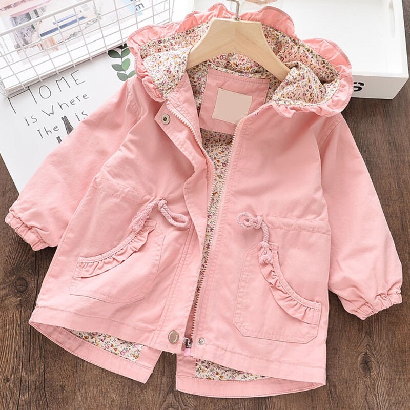 Mayfair Cabin Coats and Jackets Kids Girls Clothes Cartoon Print Outerwear Hooded For 3-7Y spring Autumn Brand Children