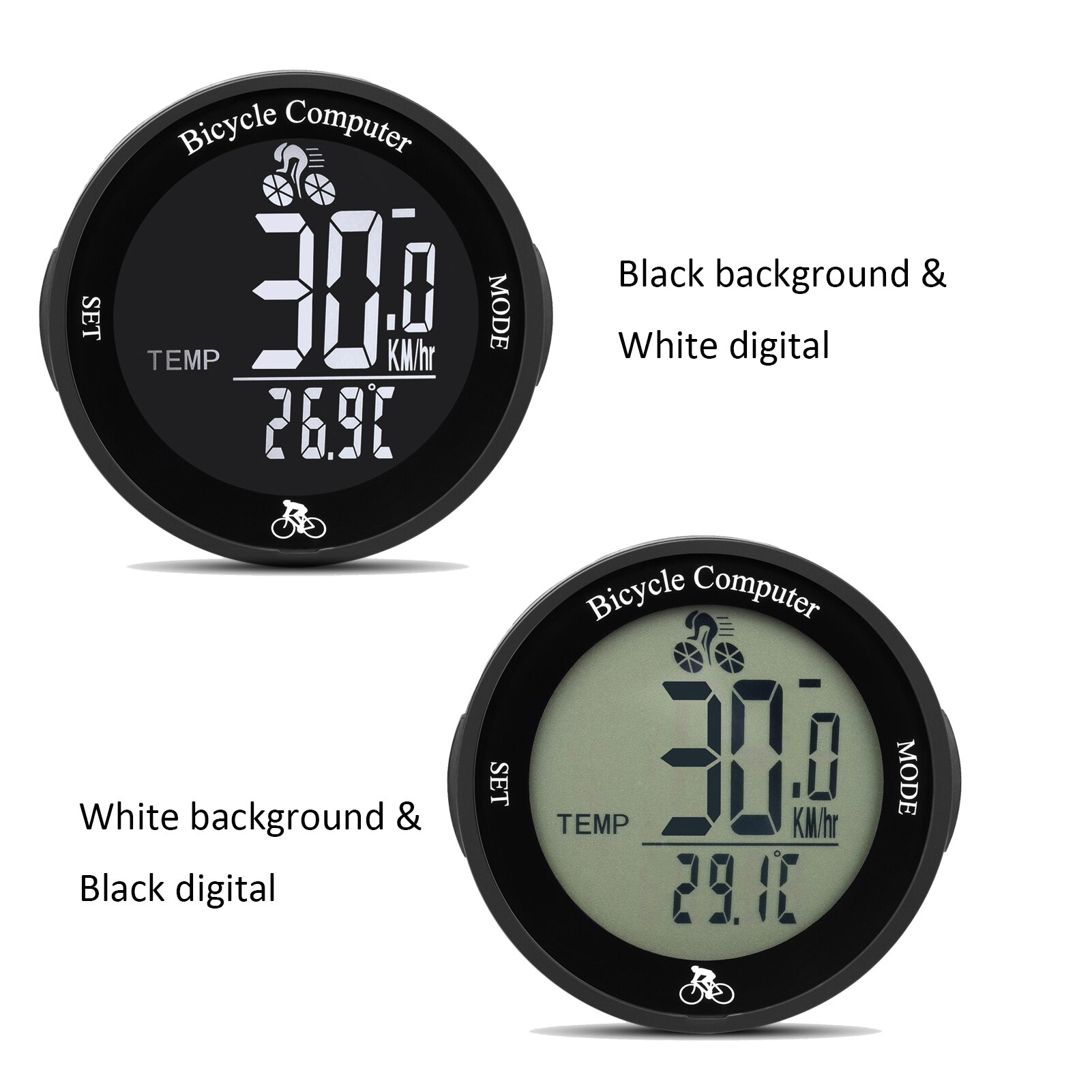 Cykel speedometer trådløs cykel computer vandtæt cykel kilometertæller multifunktionel lcd skærm mtb speedos meter tilbehør