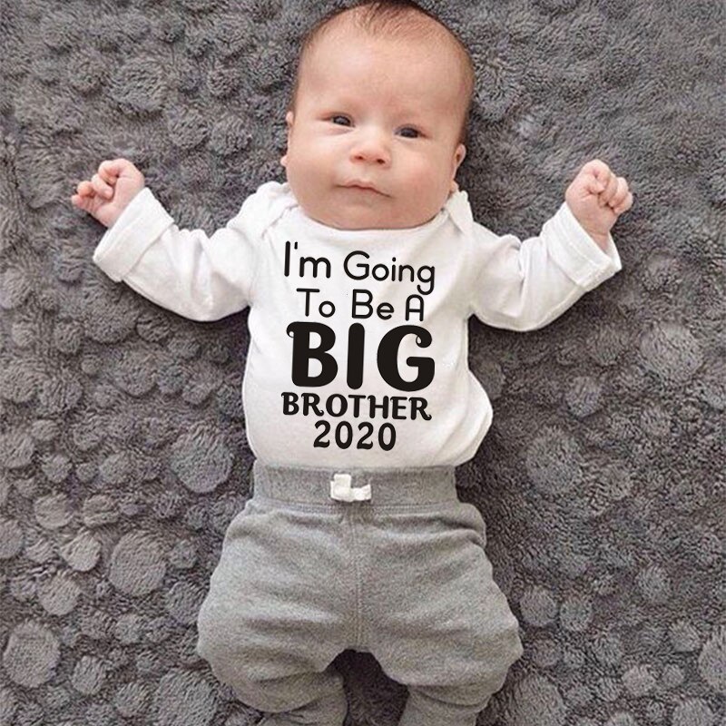 I'm Going To Be A Big Brother Baby Boys Bodysuit Promoted To Big Brother Announcement Onesie Long Sleeve Baby Clothes