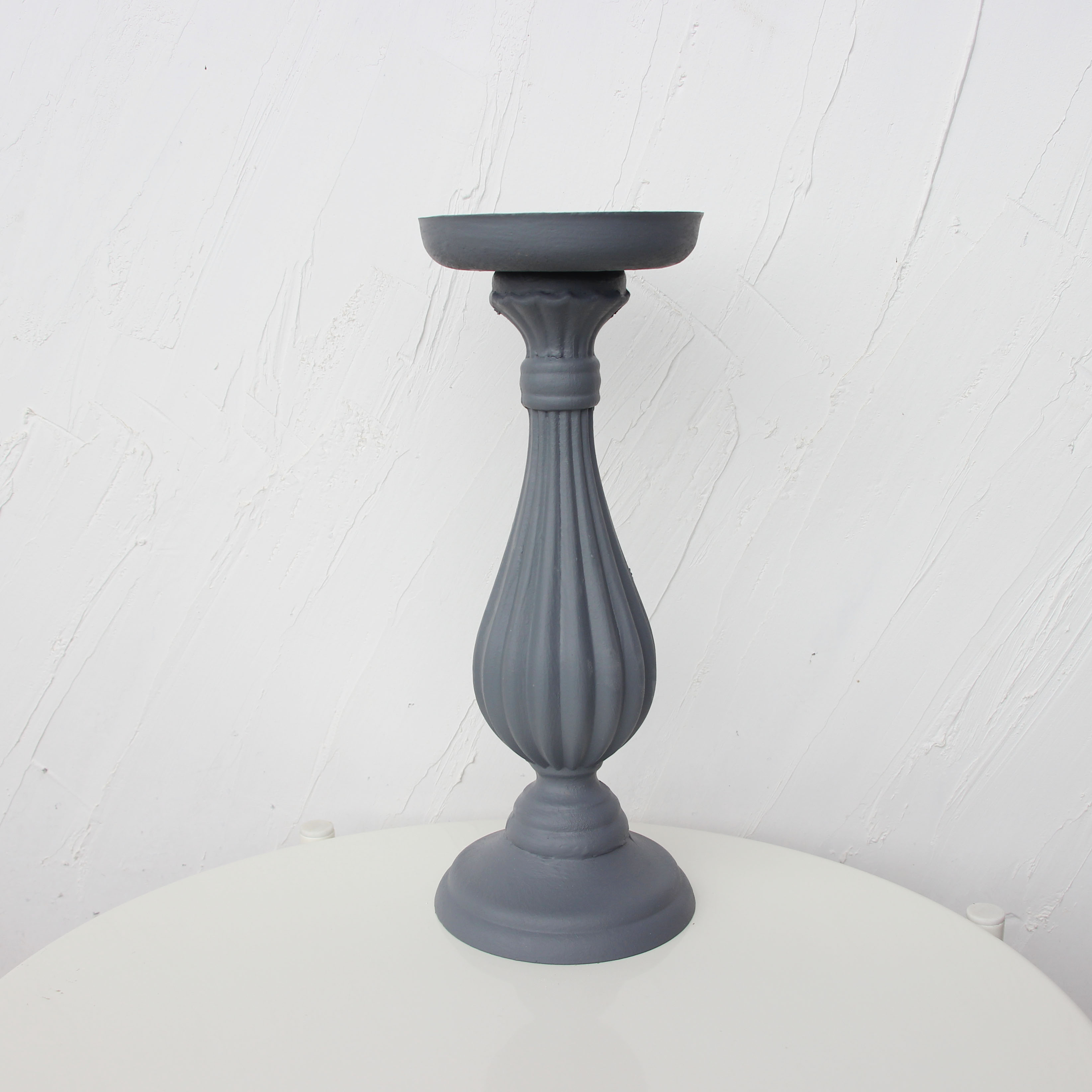 Wit Kandelaar Houten Creatieve Kandelaar Lade Kaarshouder Handgemaakte Tafel Desktop Decoratie Rustieke Bruiloft Decor: M / Donkergrijs