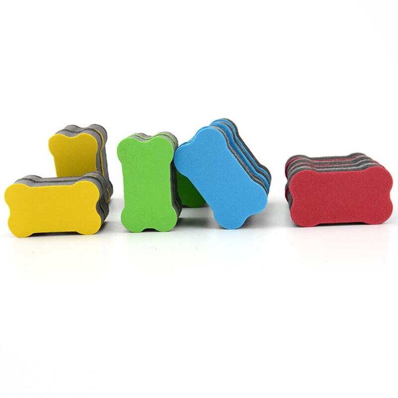 Cobee Magnetische Whiteboard-gummen – 4 Stuks Botvormig, In Rood, Blauw, Geel, Groen, Met Magneet, Wasbaar En Herbruikbaar