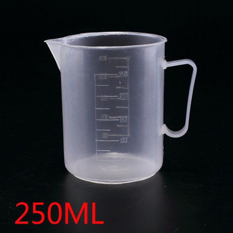 Taza medidora graduada de plástico transparente para hornear, recipiente para medir líquidos: A6