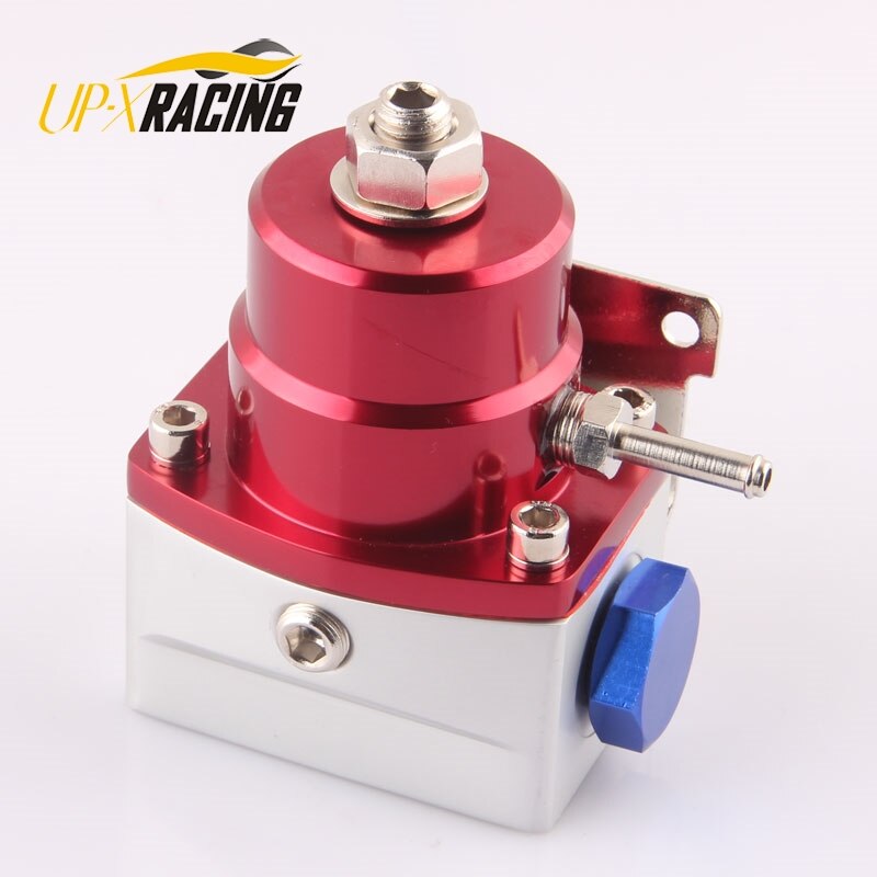 Régulateur de pression de carburant en aluminium noir et rouge style AN6 port assurance: silver no logo