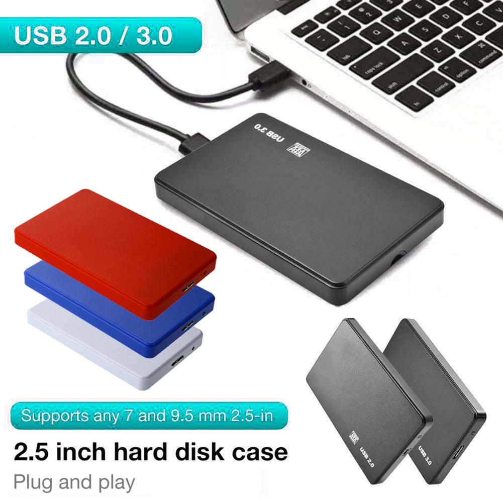 USB3.0 2.0 2.5inch SATA HDD SSD Enclosure Laptop Computer Mobile Hard Disk Case Box 2T