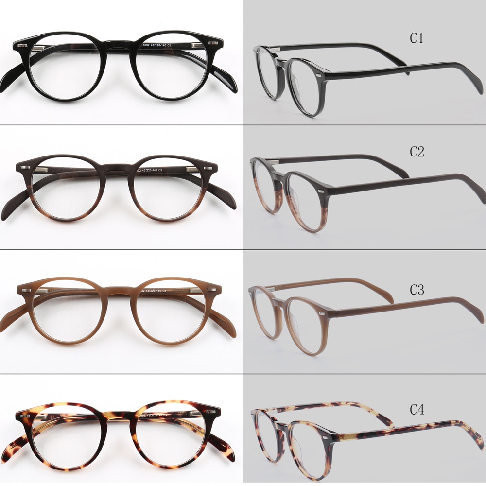 Women Round Stylish Retro glasses frames men eyeglass frame Tortoise Eyeglasses frames Striped light Acetate eyewear