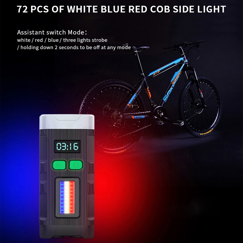 5000LM Fahrrad Licht 2x L2 LED Fahrrad Licht USB Aufladbare 5200mAh Batterie Radfahren Magnet Taschenlampe Mit Led-bildschirm lampe