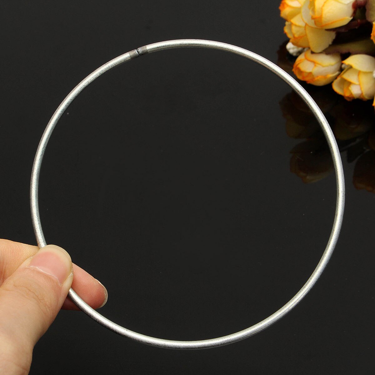 DIY Dre am Catcher Round Hoop Metal Ring For DIY Manual Handmade Folk Art dre am catcher Craft Accessories nordic decoration: 100mm