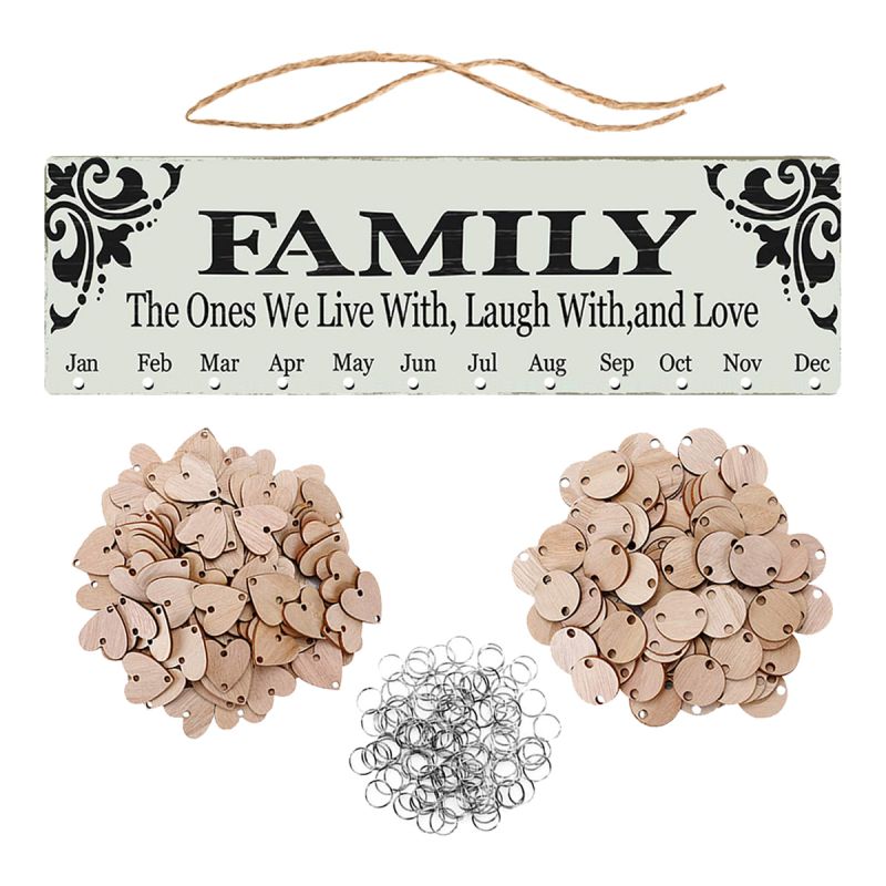 Hout Verjaardag Herinnering Board Ply Plaque Aanmelden Familie DIY Kalender Home Decor Speciale Data Herinnering Board: A2