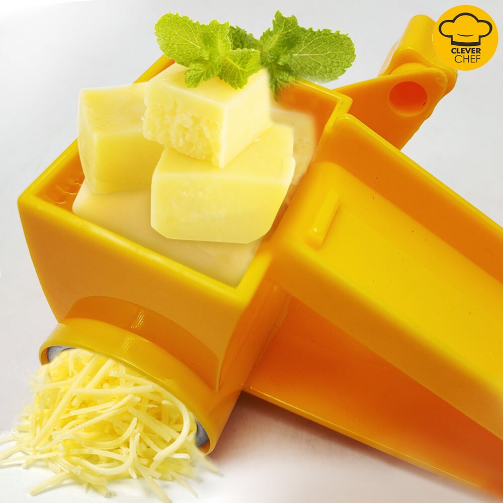 Stainless Steel Rotary Cheese Grater Gadgets for Kitchen Cheese Slicer Machine Wire Oiler for Butter Box Dish Chocolate Shredder