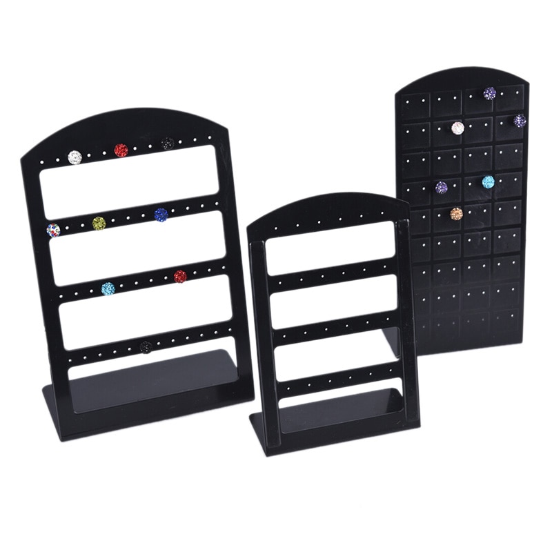 Sieraden display standaard met 24/48/72 gaten, organizer houder, plastic oorbellen display case