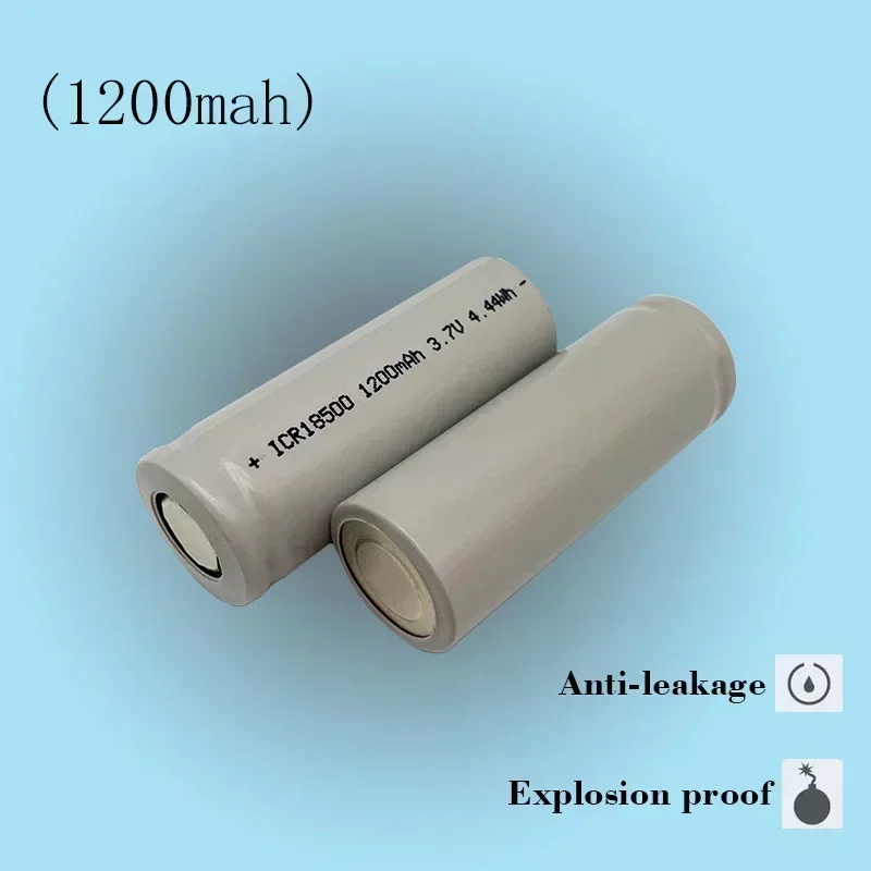 18500 rechargeable lithium-ion battery 3.7V 1200mAh, suitable for strong light flashlight anti light special lithium battery