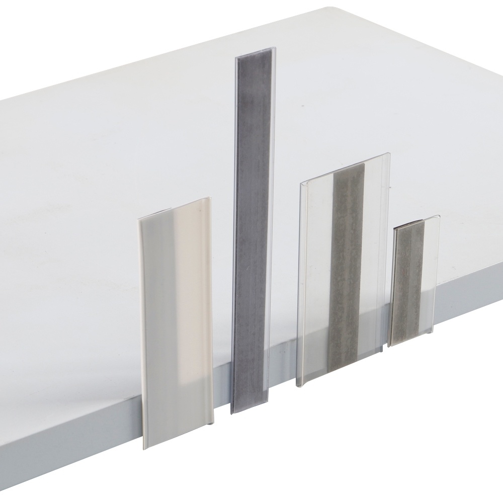 Magnetic Wall Mount Shelf Acrylic Sign Holder Price Name Card Tag Label Frame Display With Magnet Tape