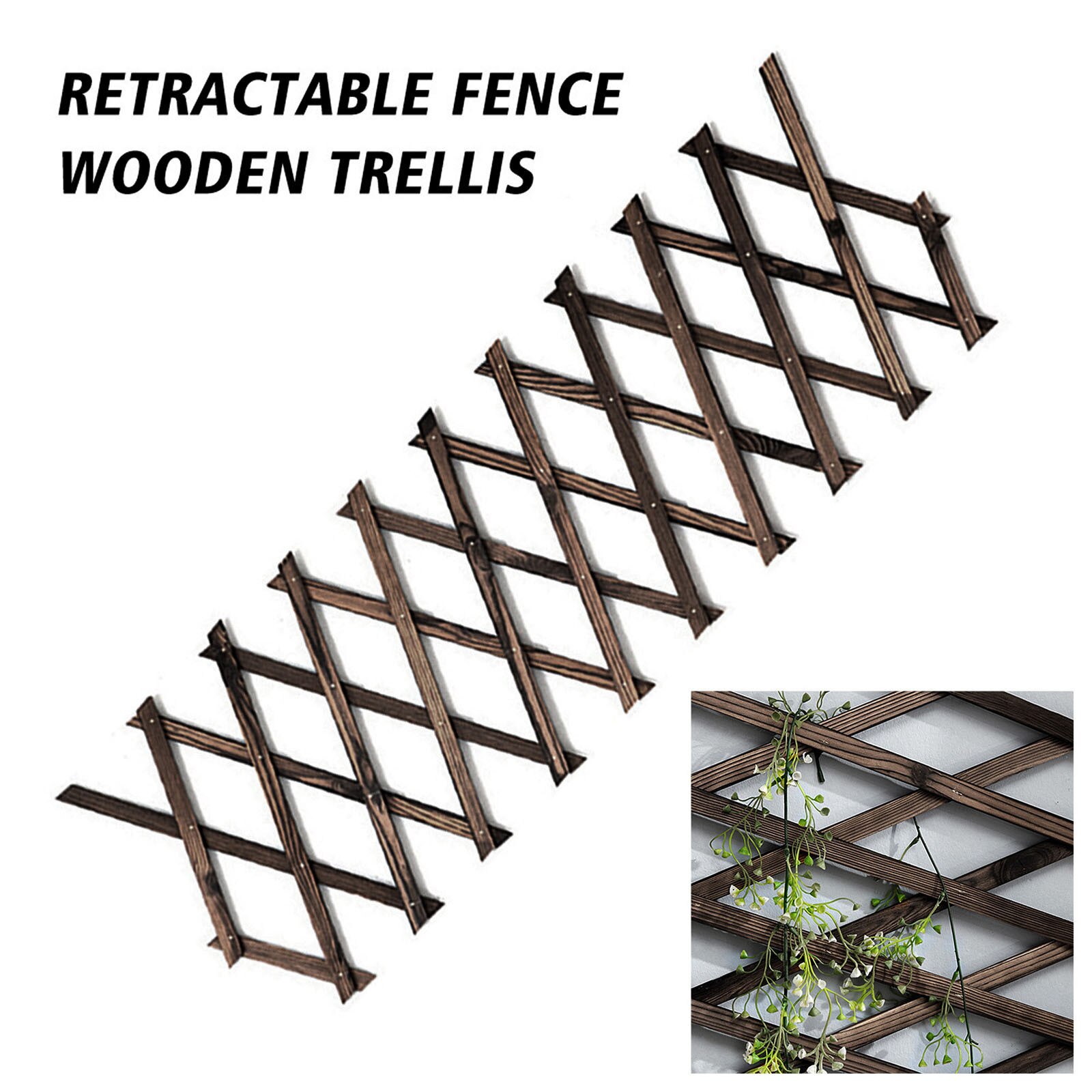 Valla extensible para decoración de jardín, enrejadas de escalada de plantas, tierra de jardín, sauce, accesorios de boda