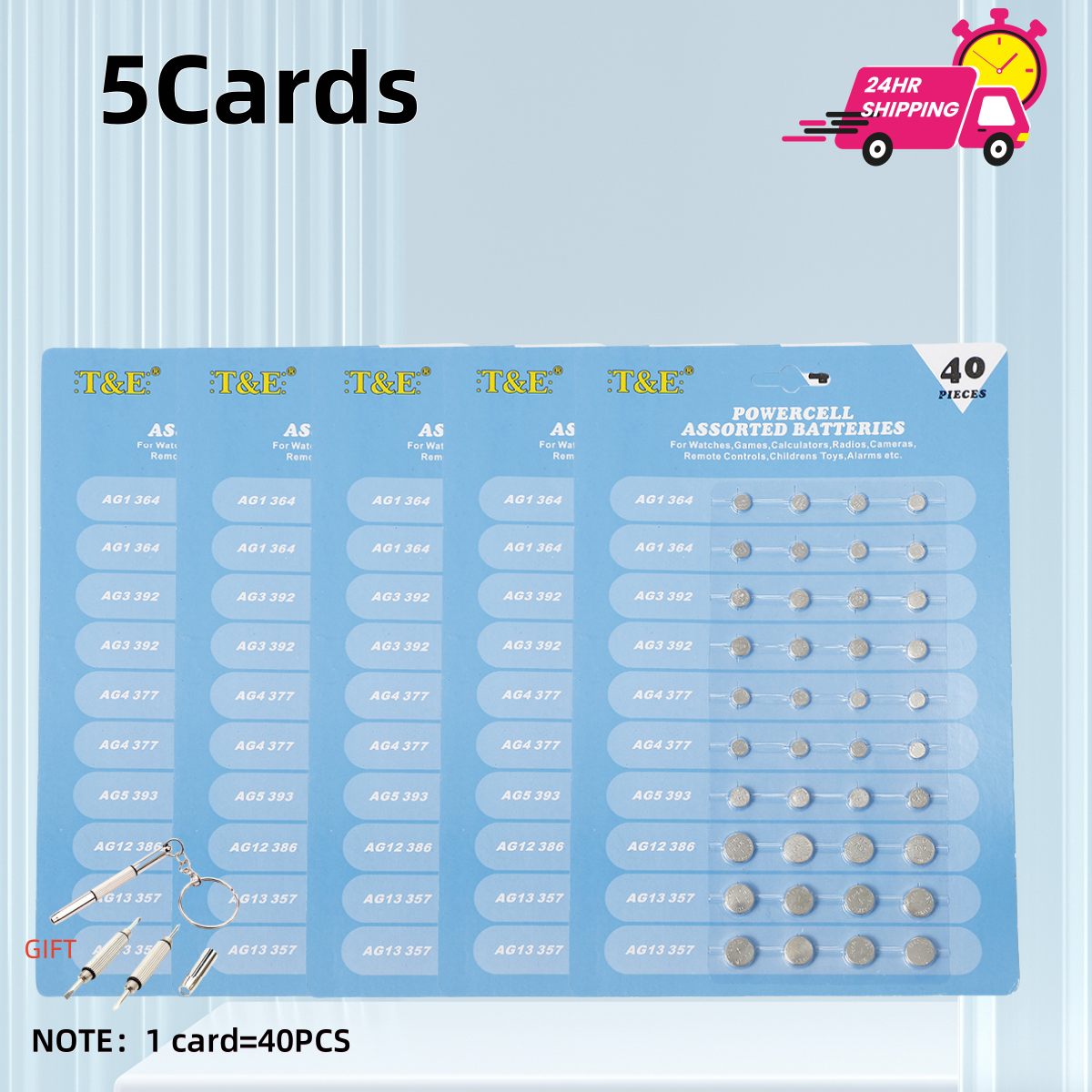 40 peças 1.55v ag13 lr44 l ag1 ag3 ag4 ag5 ag12 sr44 baterias de botão a76 lr1154 gp7 célula moeda relógio brinquedos bateria remota: BRANCO