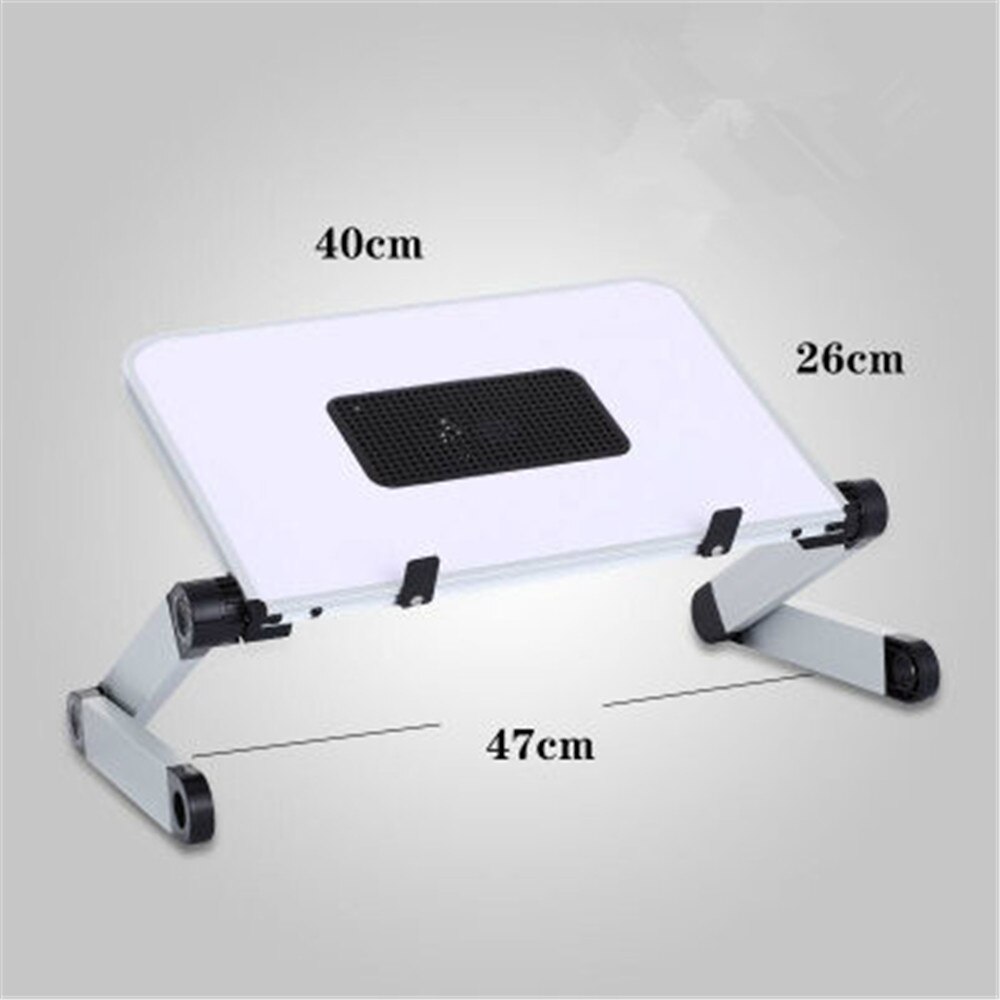 Aluminum Alloy Laptop stand book holder in bed height adjustable folding stand: white coolers 40x26