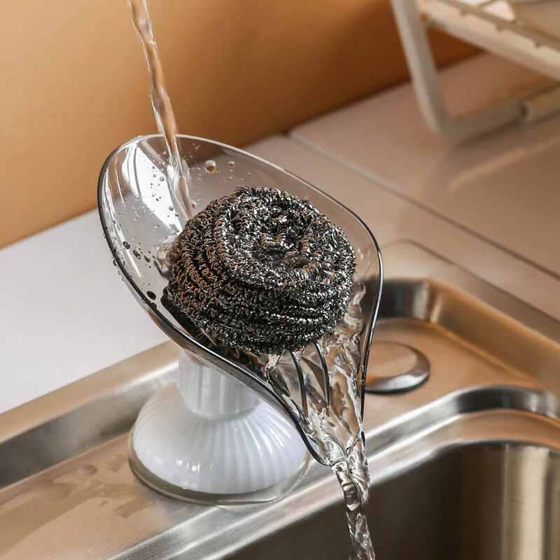 Kształt liścia mydelniczka mydelniczka gąbka spustowy pudełko mydło robić kąpieli pojemnik na gąbkę uchwyt płyta kuchnia łazienka zaopatrzenie domu