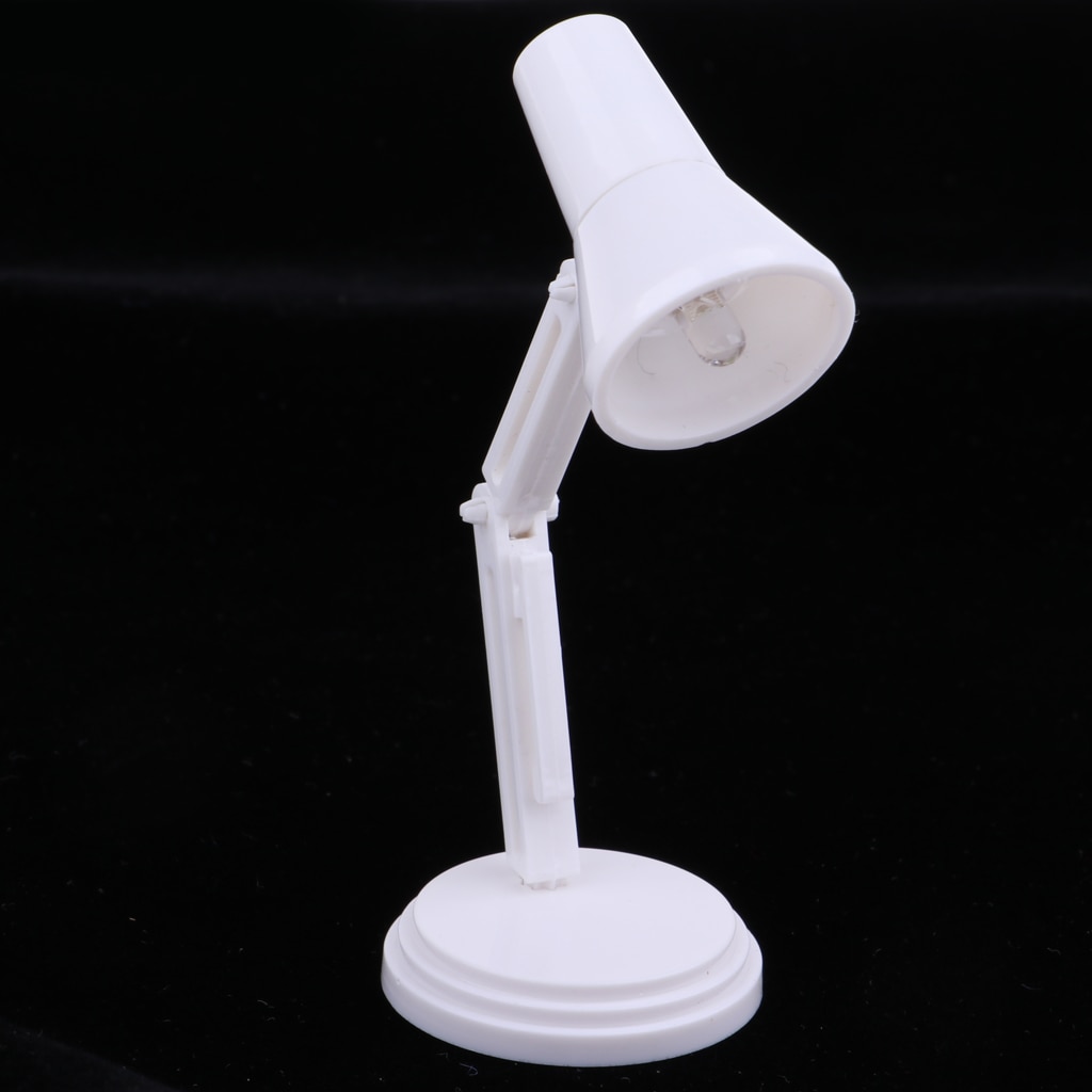 1/6 Scale LED Desk Lamp Light Furniture for Dollhouse Accessory Toys White