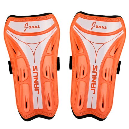 1 Pair Shin Guard Sports Football Soccer Leg Pads Goalkeeper Training Protector Shin Pads For Adult Children: Orange / L