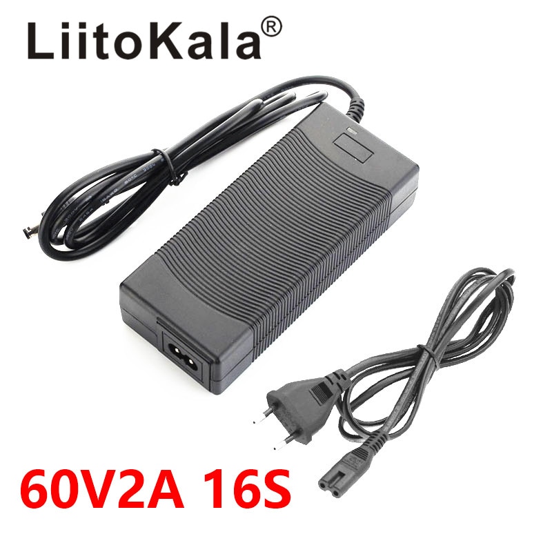 Liitokala Elektrische Fiets Lader 67.2V 2A Lithium Batterij Oplader Voor 16S 60V Li-Ion Batterij E-bike Oplader Dc 5.5*2.1 Mm