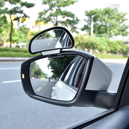 1 pieza de de 360 grados de Ángulo Ancho ajustable blind spot Espejos Retrovisores Laterales Snap manera para Auxiliar de aparcamiento trasero espejo retrovisor: LeftBlack
