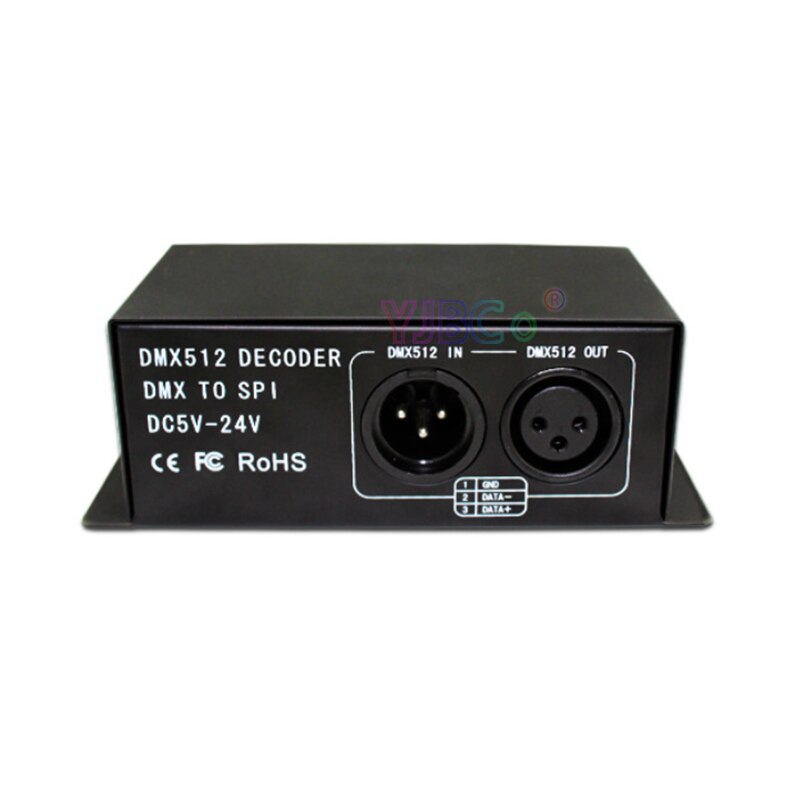 Dc 5V ~ 24V Full Color Dmx 512 Decoder Led Strip Dimmer Dmx Spi Led Module Controller ondersteuning WS2811 WS2812 WS2801 6803 Ic