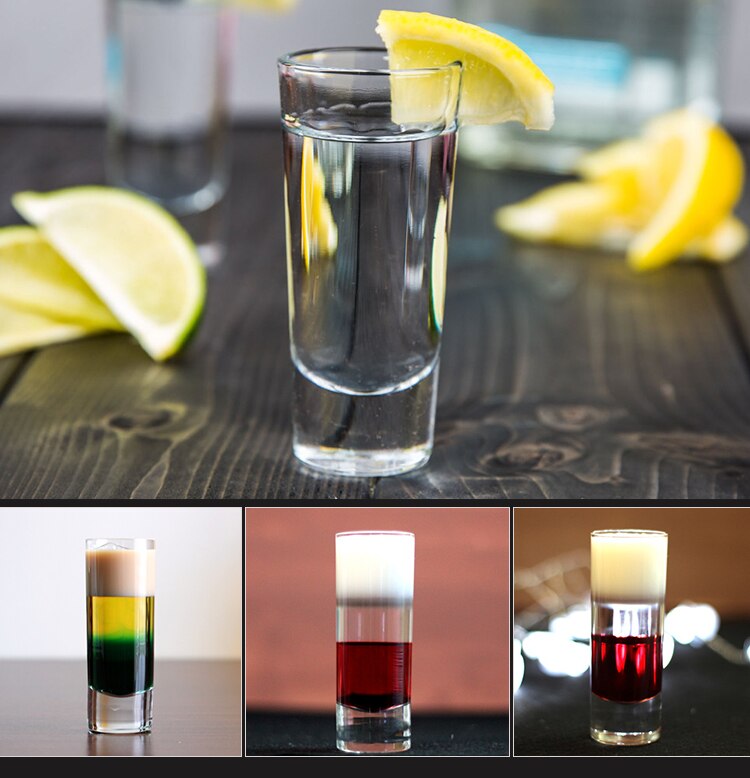 Mini verres de verre pour liqueur, verres Cordial Double face, verres pour Whisky, verres de Tequila, lot de 6 pièces