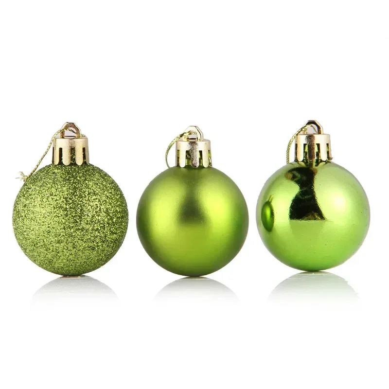 24pcs/Box Christmas Balls Christmas Tree Ornaments Christmas Decoration for Home Party Christmas Hanging Pendant Christmas Balls: GRAY / 6cm
