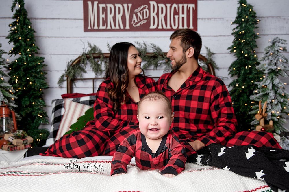 Mehofond Vrolijk Kerstfeest Fotografie Achtergrond Vrolijk En Heldere Kerstboom Bed Houten Muur Photophone Achtergrond Fotostudio