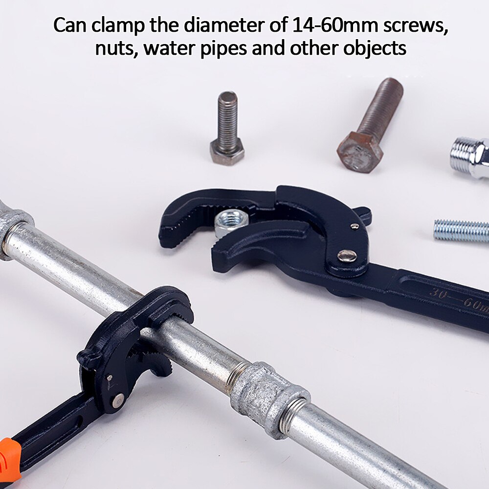 Yleisavain putkiavain 14-30 / 30-60mm korkeahiiliteräksinen snap n grip työkalu putkimies kiintoavainsarja monikäsityökalu