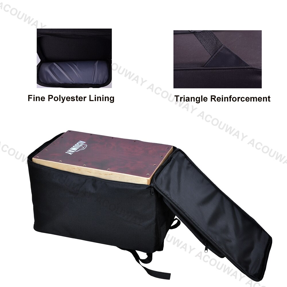 Acouway Standaard Volwassen Cajon Drum Bag Case 600D 10Mm Padding Bordspel Terug Zak Ook Voor Outdoor Wandelen Camp