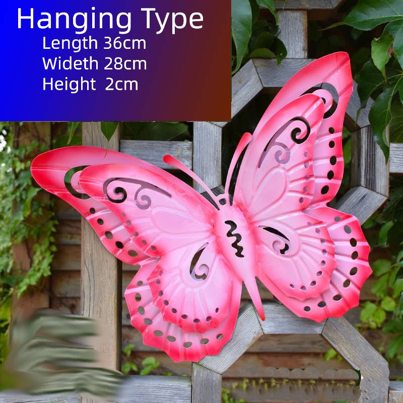 Grote Simulatie Vlinder Decoratie Ijzer Handwerk Outdoor Tuin Landschap Villa Dier Ornament Beeldjes: style 4