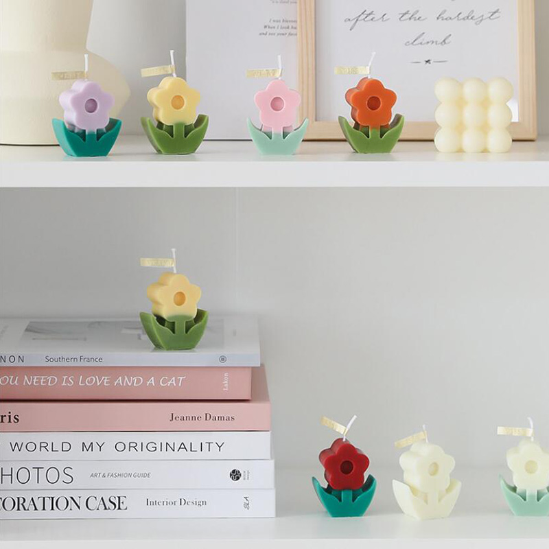 Kreative Blumen bilden Duft Kerze Hause Dekoration Foto Stütze Handgemachte Aromatherapie Kerze Diy Geburtstag Schreibtisch Dekor