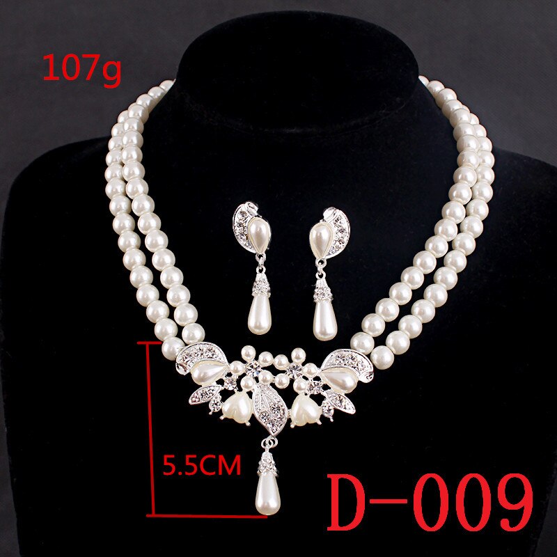 Parel Kettingen Earring Bridal Hanger Prachtige Party Show Pageant Ketting Voor Bruiloft EE9003