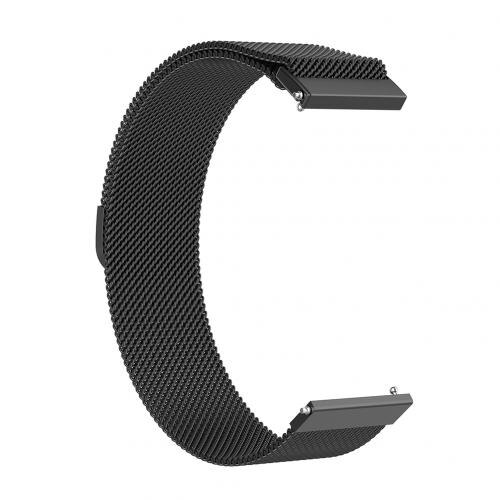 20mm Rvs Magnetische Gesp Mesh Horloge Strap Band voor Amazfit GTR 42mm: Black