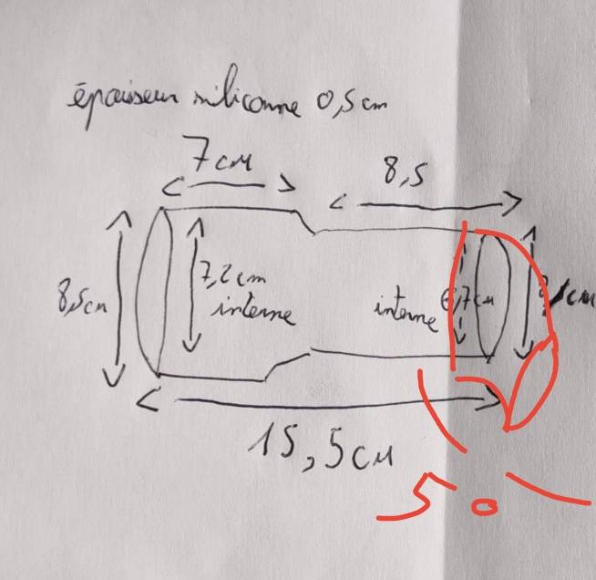 Custom Siliconen Reducer Slang Id85/81Mm Slang Lang 155Mm