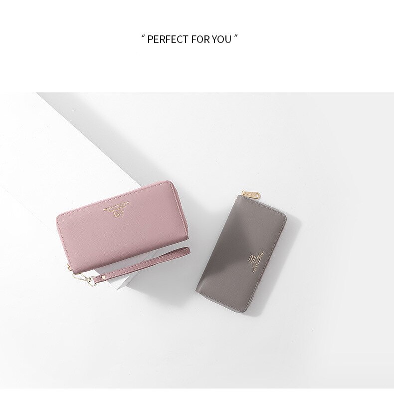 Dames portemonnee lange rits portemonnee dames creditcardhouder clutch bag