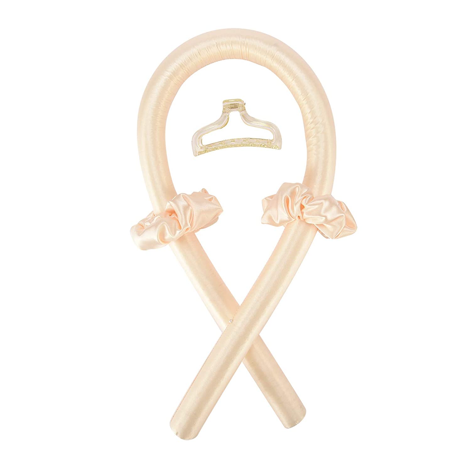 3/4pcs Heatless Lazy Curling Rod Headband Curler Set Soft Silk Ribbon Headband Wave Former Hair Curler Hair Styling Tools: 4pcs yellow